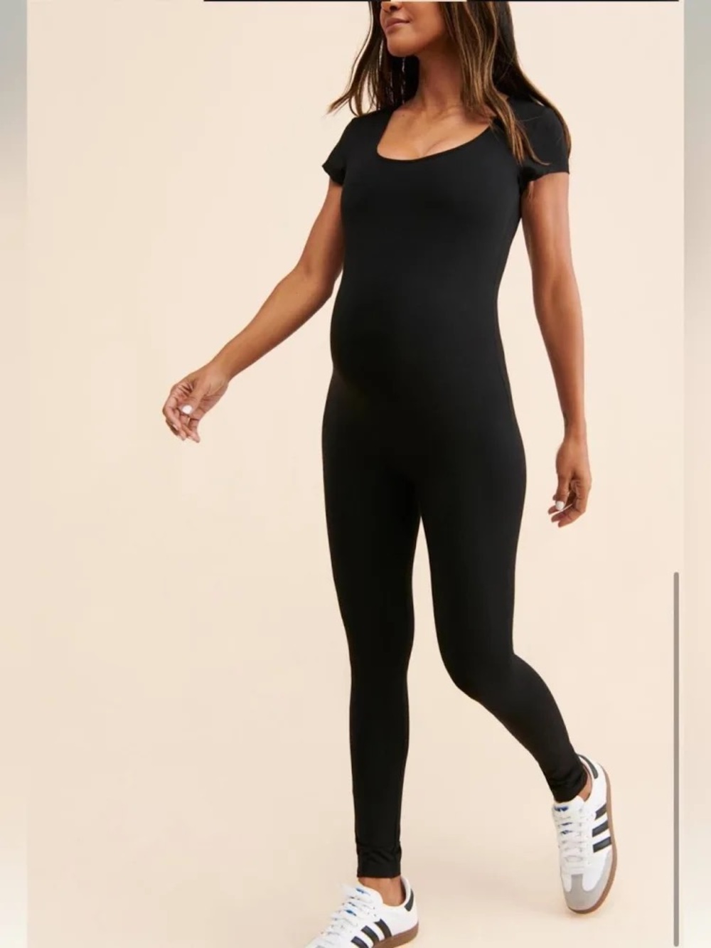 HATCH Black Scoop Neck Maternity Jumpsuit